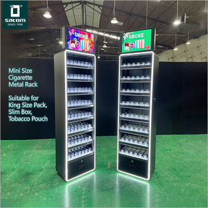 Trạm Xăng cửa hàng 9 lớp kim loại thuốc lá Kệ LED hộp đèn thuốc lá hiển thị đứng - Product Image 5