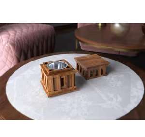 Brûleur d'encens Mobkhar en bois de haute qualité, spécial Ramadan, brûleur d'encens traditionnel arabe en corde Bakhoor, emballage cadeau - Product Image 1