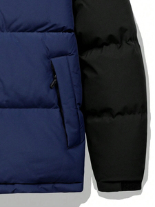 Chaqueta acolchada personalizada de alta calidad impermeable de invierno informal con cuello con capucha empaquetada con chaqueta de estilo para hombre - Product Image 6