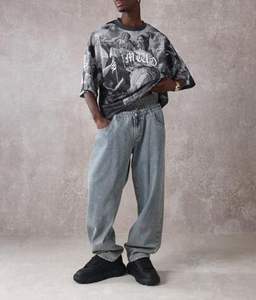 เสื้อยืดพิมพ์ลายกราฟิกสำหรับผู้ชายและผู้หญิงเสื้อผ้าแนวสตรีทแวร์ผ้าฝ้าย100% ทรงหลวมดีไซน์ตามสั่งสำหรับฤดูร้อน - Product Image 4