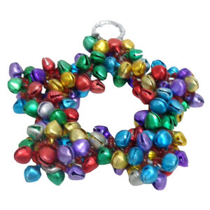 Décoration de la maison fait à la main en vrac forme d'étoile tenture murale décor artisanat fer/perles suspendus nickelage pour la maison et noël - Product Image 1