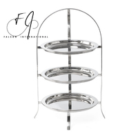 Support à gâteau en acier inoxydable plateau de service à gâteau en métal pour la maison hôtels et restaurants vente chaude nouvelle usine argent rond mariage