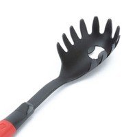 Tomatto Ergonomische PA Nylon Spaghettilepel Lange Zwart-Rode Steel Anti-Slip Ecologisch Keukenkookgerei Essentiële Serveerlepel