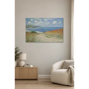 Impression sur toile Fida Monet Chemin de coquelicots au bord de la mer - Product Image 2