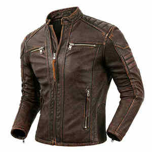 Chaqueta de Cuero Casual de Invierno con Cuello Alto y Logotipo Frontal, Diseño Personalizable, Secado Rápido, Transpirable, Servicios OEM Disponibles - Product Image 3