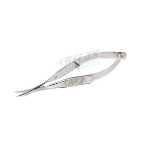 Microtijeras Noyes con acción de resorte, instrumentos quirúrgicos de disección, herramientas microquirúrgicas, base de equipo quirúrgico - Product Image 3