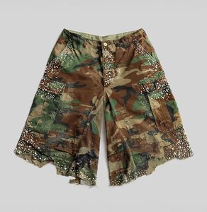 Xelent Uniform <b>Men's</b> Washed Denim <b>Shorts</b> <b>Patches</b> Mid Waist Button Fly Casual Style Solid Color Cotton Fabric Eco-Friendly - Product Image 3
