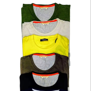 เสื้อยืดผ้าฝ้าย100% สำหรับผู้ชายทรงโอเวอร์ไซส์แห้งเร็วระบายอากาศได้ดีย้อมสั้นเทคนิคซัก - Product Image 6