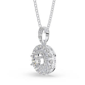 Collar de Plata de Ley 925 de Estilo Vintage para Mujer, Colgante de Piedra de Zirconia Cúbica Chapado en Oro con Colgantes Finos - Product Image 3