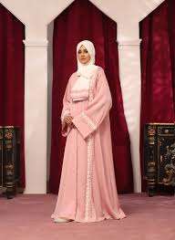 ชุดอาบายาเนื้อดีมีสไตล์ปักลายลูกไม้พิมพ์ลายเปิดด้านหน้าผ้าชีฟองสวยงาม - Product Image 6