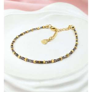 Champagne Diamond <b>Bracelet</b> & 18K Gold <b>Bangle</b> Elegant <b>Silver</b> & Luxurious Gold for Women - Product Image 3