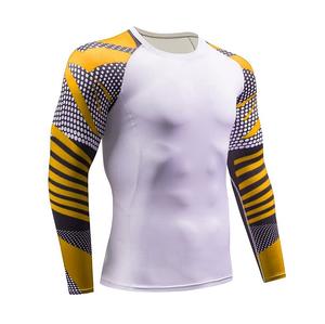 Custom Wholesale Plain Jiu Jitsu Fitness Printed Long Sleeve Mma for Men <b>Bjj</b> Rashguard <b>Rash</b> <b>Guard</b> Custom Logo - Product Image 1