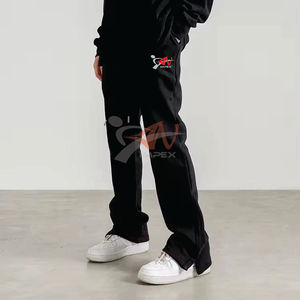 กางเกงวอร์มผู้ชาย OEM สีพื้นเรียบง่าย สไตล์ลำลอง แฟชั่นสตรีทแวร์ ทรงหลวม ขาตรง ดีไซน์จีบ - Product Image 5