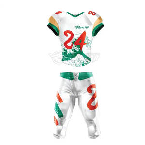 Dernier design personnalisé, uniforme de football américain respirant, grande taille, 100% polyester, prix direct usine en gros - Product Image 1