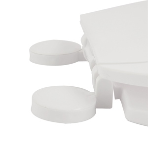 Sedile WC, colore bianco con cerniere in plastica - MSV. - Product Image 3