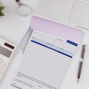 Libro de <span class=keywords><strong>facturas</strong></span> de contratista, libro de órdenes de trabajo de formularios sin carbón de 3 partes <span class=keywords><strong>con</strong></span> copias de carbón, libro de recibos de factura para pequeñas empresas - Product Image 5