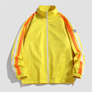 Veste d'hiver pour hommes Bomber de baseball en satin personnalisé avec col montant en toile coupe-vent - Product Image 3