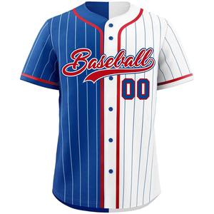 Pro Cut Baseball Jersey Custom Button Up Softball Shirt Tela de malla Absorbe la humedad Tackle Twill Sublimation Letters USA Fit - Product Image 5