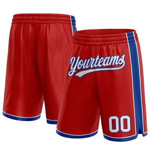Industrie Direct Engro Sportswear Pantalones cortos de baloncesto Custom Red White-Royal Authentic Basketball Shorts - Product Image 1