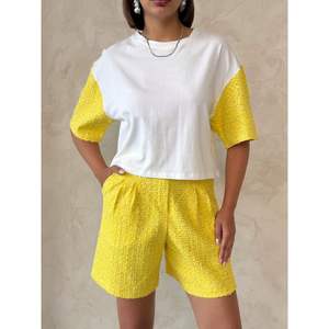 ชุดเซ็ตเสื้อแขนยาวและกางเกงขาสั้นสำหรับผู้หญิง ขายส่ง เครื่องประดับแฟชั่น - Product Image 2