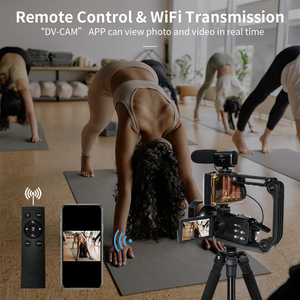 Caméra vidéo HD 4K la plus récente, caméscope avec écran tactile de 3,0 pouces, Wifi, vision nocturne infrarouge, caméra de vlog pour <span class=keywords><strong>Youtube</strong></span> - Product Image 4