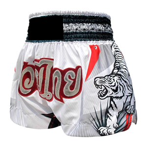 Short de Muay Thai imprimé par sublimation Short de combat personnalisé respirant à séchage rapide brodé Short de Muay Thai Short de boxe - Product Image 4