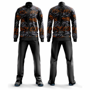 Custom Printed Winter Hooded Casual Sportswear Set Jacket & <b>Trouser</b> for Men Women Youth Team Wear Solid Pattern 100% Cotton - Product Image 5