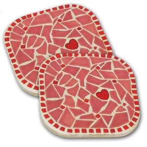 Posavasos de mosaico al por mayor Posavasos de mosaico multicolor de madera mixta posavasos de mosaico cuadrado redondo a bajo precio - Product Image 1