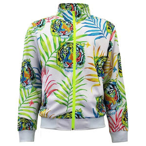 Chándales de ropa para exteriores con estilo de cremallera de Color sólido sublimado, conjunto de 2 uds para hombres, chándales de algodón cómodos de ajuste Regular - Product Image 2