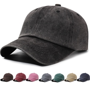 <b>Top</b> Selling Custom 5-Panel Unstructured Vintage Washed <b>Distressed</b> Baseball Cap with Slightly Curved Brim - Product Image 2