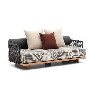 Muebles de Jardín Modernos para Patio, Proyecto de Hotel y Resort, Sofá Seccional de Teca, Resistente a la Intemperie, con Estructura de Madera Sólida - Product Image 1
