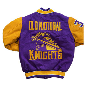 เสื้อแจ็กเก็ตขนสัตว์สำหรับผู้ชายปรับแต่งได้เสื้อแจ็กเก็ตเครื่องแบบฤดูหนาวพิมพ์หมายเลขชื่อและโลโก้ของคุณเอง - Product Image 2