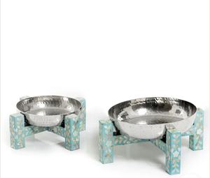 Equipo de servicio de catering para fiesta de cumpleaños, bandeja redonda de vidrio para servir con marco de Metal, gran oferta, bandeja decorativa para servidor de comida rápida - Product Image 5