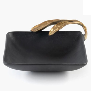 ชามตกแต่งทรงแมลงโลหะอะลูมิเนียมทันสมัย ชุบทอง สำหรับเสิร์ฟผลไม้อบแห้งและอาหาร - Product Image 2