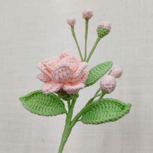 Nouveauté 2025 : Branches florales en crochet, produits tricotés à la main, vente en gros directe usine - Product Image 2