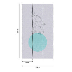 Made in Germany Photo <b>Wallpaper</b> Murals Kids Room Skater Blue Grey Large Format Non Woven Wall Mural Skateboard - 1,59 x 2,80 m - Product Image 4