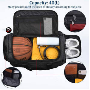 Bolsa de Viaje Grande y Resistente, Bolsa Deportiva para Gimnasio, Fin de Semana, Equipaje de Mano, Multiusos, Portátil - Product Image 2