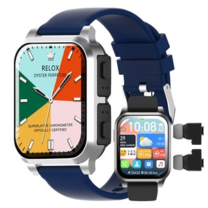 Reloj Inteligente Android de Moda, Pulseras Inteligentes con Auriculares TWS 2 en 1, Reproductor de Música, Cronógrafo, Frecuencia Cardíaca, Dispositivos Portátiles - Product Image 1