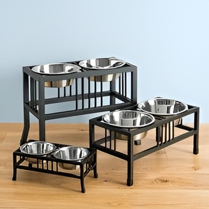 Bol d'alimentation moderne de haute qualité en acier inoxydable, métal durable enduit de poudre pour les fêtes. - Product Image 1