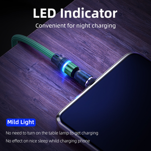 Greenport USB Cáp từ | 3 trong 1 điện thoại sạc mã 540 xoay đầu sạc cáp với IOS & Loại C & Micro kết nối - Product Image 5