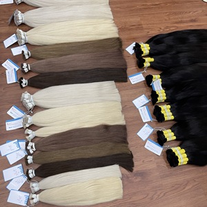Extensiones de cabello de lujo Natural Straight Bulk 100% Raw Vietnamita 100 Gramos por paquete personalizar color precio al por mayor - Product Image 5