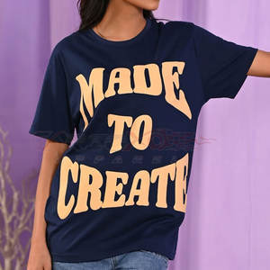 Camiseta con estampado gráfico de gran tamaño para mujer con diseño atrevido y comodidad durante todo el día, Camiseta con estampado de algodón suave para mujer - Product Image 4
