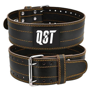 Cinturones de Entrenamiento de Peso Personalizables de Cuero Genuino de 6 mm, Cinturón de Fitness Antideslizante con Compresión y Protección de Cintura - Product Image 1