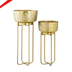 Vases à fleurs au design étonnant avec finition dorée pour le salon, la chambre à coucher et l'extérieur - Product Image 2