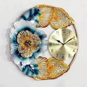 Highest Quality Leaf Shape Indoor Home and Living Room Luxury <b>Wall</b> Decor <b>Clock</b> Best Selling <b>Unique</b> Design Handmade <b>Wall</b> <b>Clock</b> - Product Image 2