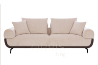 Canapé de loisirs de style moderne, ensemble modulaire confortable, accoudoirs droits, rembourrage en mousse, pieds en métal, dossier coussiné, pour appartement et centre commercial