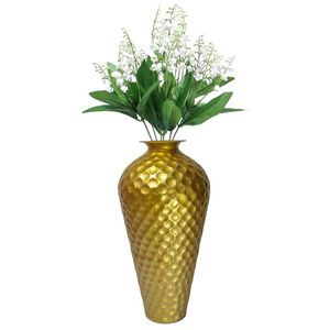 Vase à fleurs décoratif en fer d'inspiration traditionnelle pour l'affichage sur table avec une construction de qualité métallique durable - Product Image 5