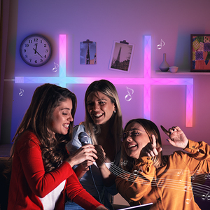 CL chiếu sáng 6pcs glides tường ánh sáng nhiều màu phân đoạn kiểm soát thông minh chòm sao Đèn tường - Product Image 6