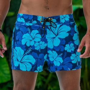 100% Polyester American Size <b>Men's</b> Sexy Beach <b>Shorts</b> Front Logo Drawstring Closure Waterproof Breathable Lightweight Swim <b>Shorts</b> - Product Image 2