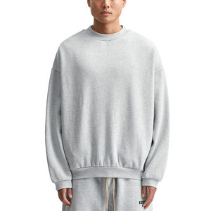 เสื้อสเวตเตอร์แขนยาวโอเวอร์ไซส์ของผู้ชายเสื้อสเวตเชิ้ต100% แขนยาวโอเวอร์ไซส์ผ้าคอตตอน - Product Image 6